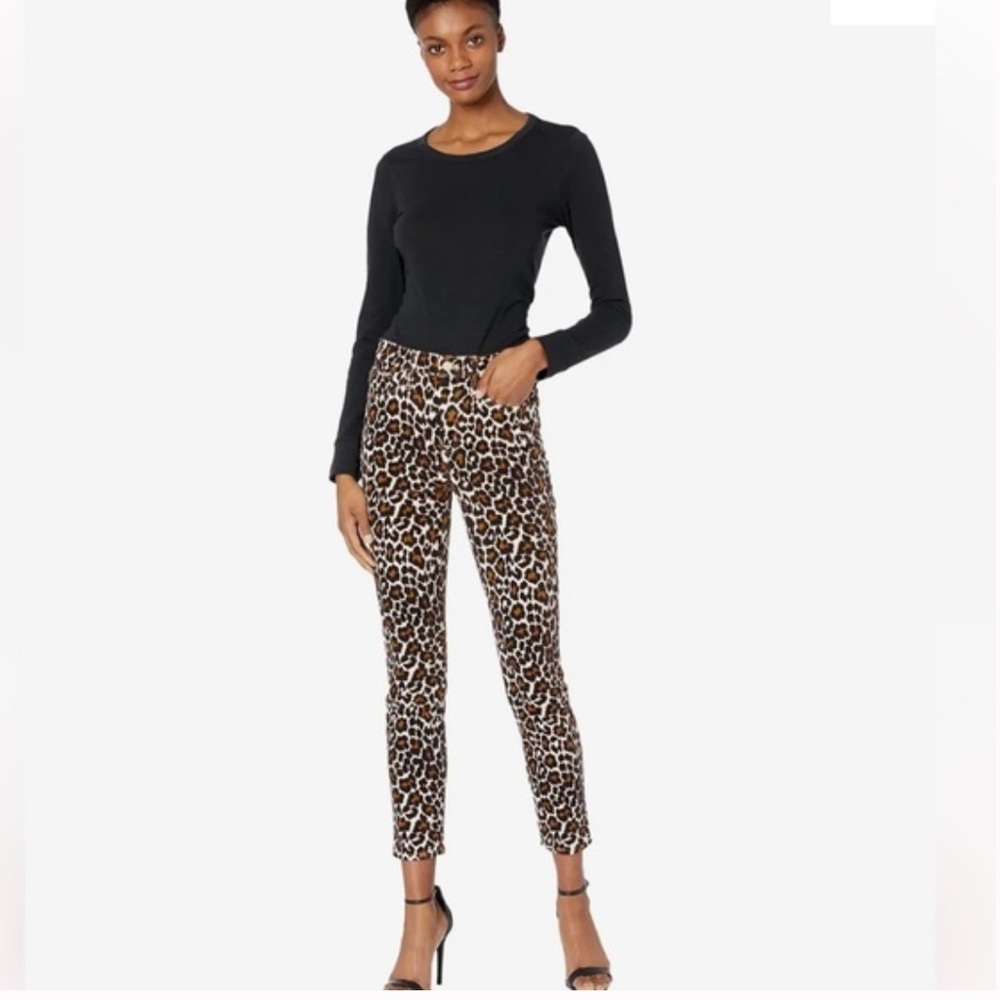 J Crew 10” toothpick Leopard Print Corduroy Skinny Pants